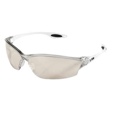 Mcr Safety Law (LW2), Safety Glasses, Anti-Scratch, I/O Clear Mirror Lens, Clear Frame, Frameless, 12 PK LW219
